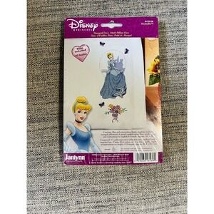 Disney Princess Stamped Cross Stitch Pillow Case Kit Cinderella #1135-38 New
